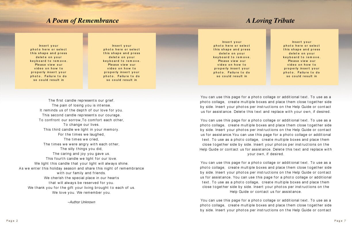 Kenya Funeral Booklet Template.