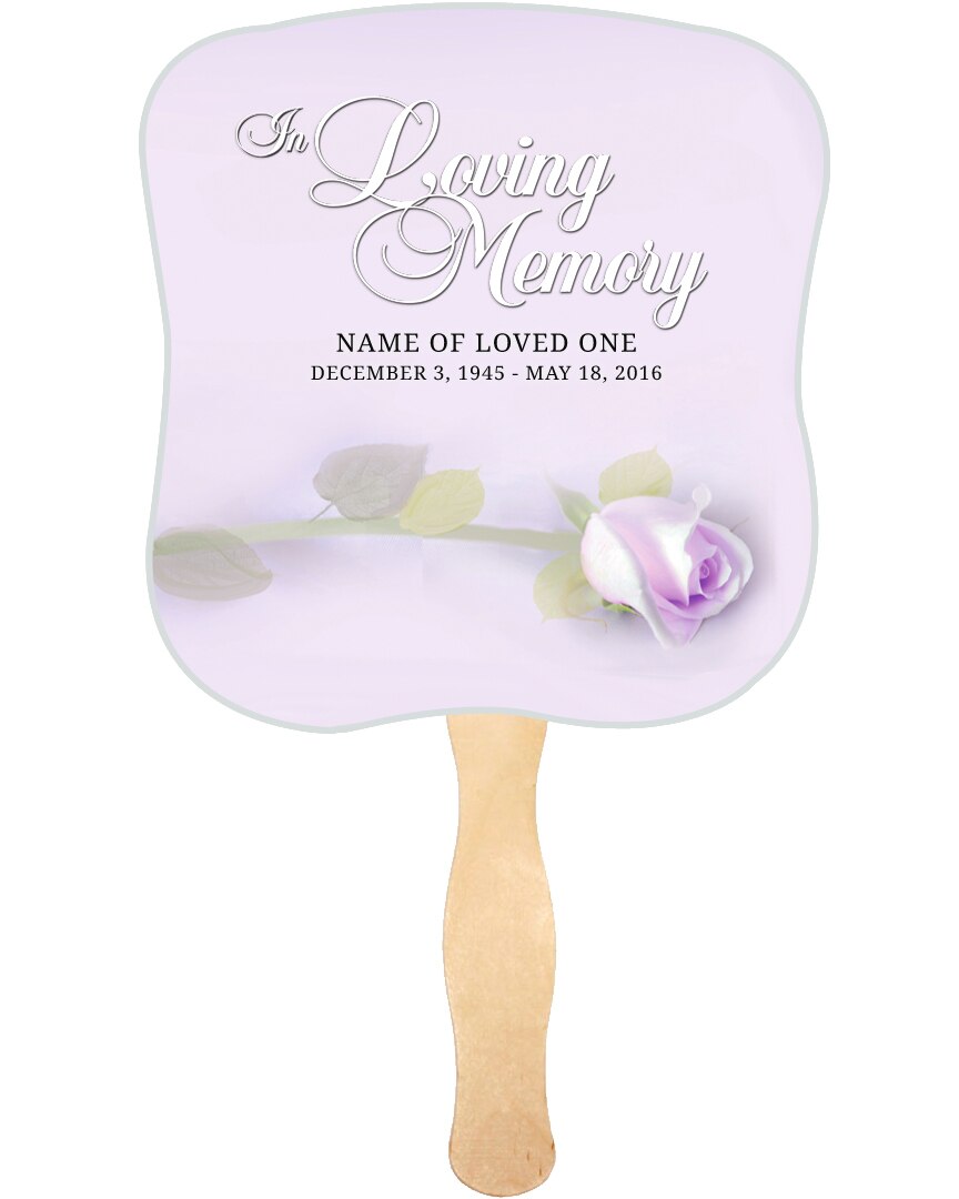 Beloved Cardstock Memorial Fan With Wooden Handle (Pack of 10).