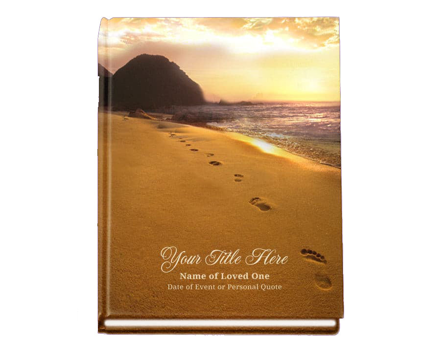 Footprints Funeral Guest Book