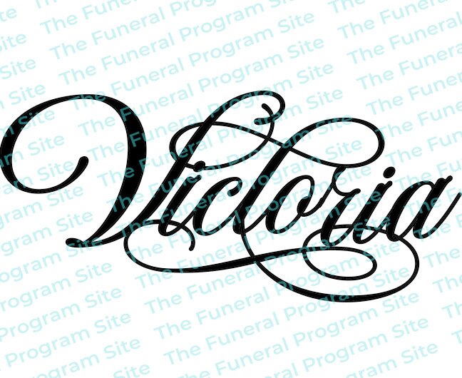 Victoria Name Word Art.