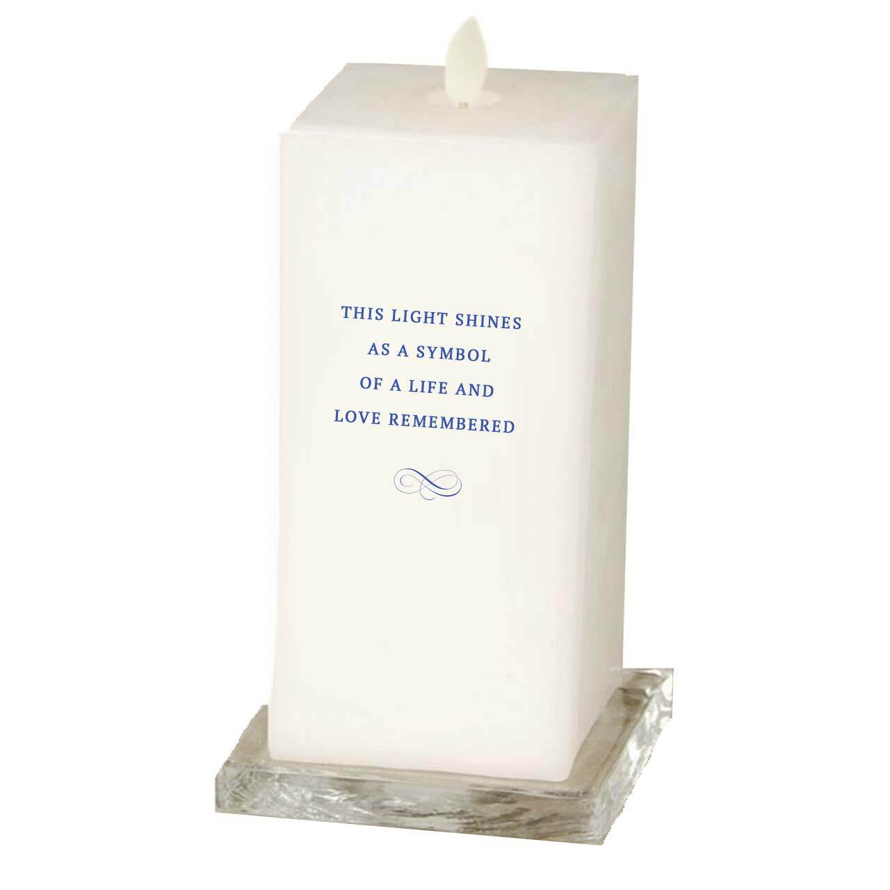 U.S. Flag Square Dancing Wick LED Memorial Candle.