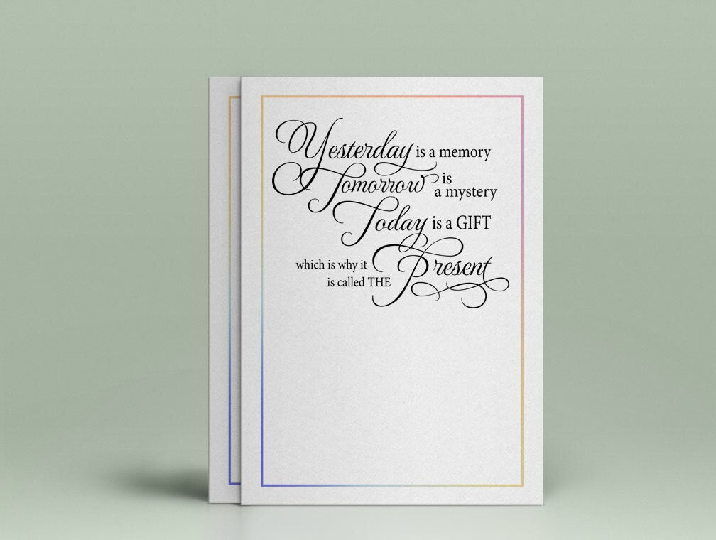 Yesterday Is A Memory Funeral Quote Word Art.