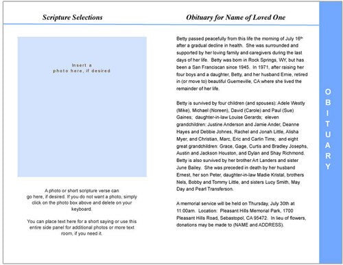 Sandy 8-Sided Graduated Program Template.