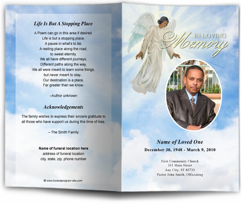 Devout Funeral Program Template.