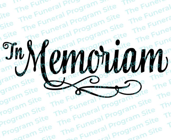 In Memoriam Program Title.