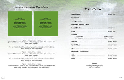 Majestic Funeral Booklet Template.