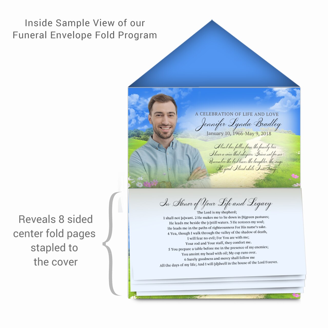 Hillside Envelope Fold Program Design & Print (Pack of 50).