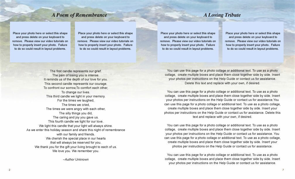 Outdoor Funeral Booklet Template.