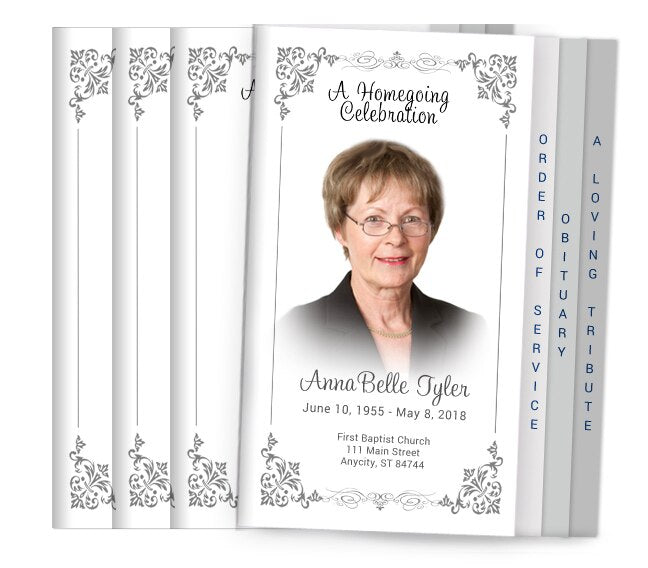 Sweetheart 8-Sided Graduated Funeral Program Design & Print (Pack 50).