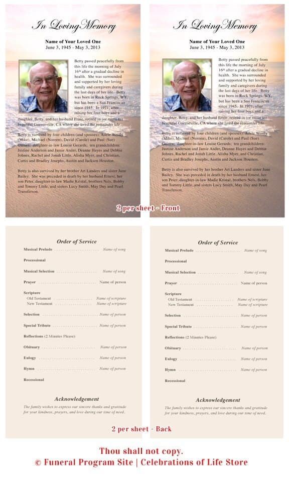 Radiance Funeral Flyer Template.