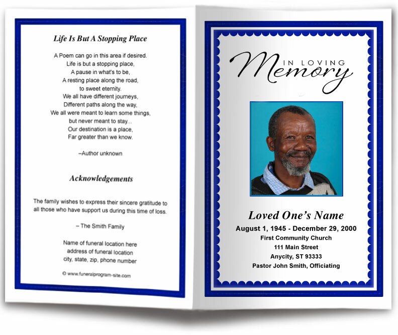 Gallant Funeral Program Template.
