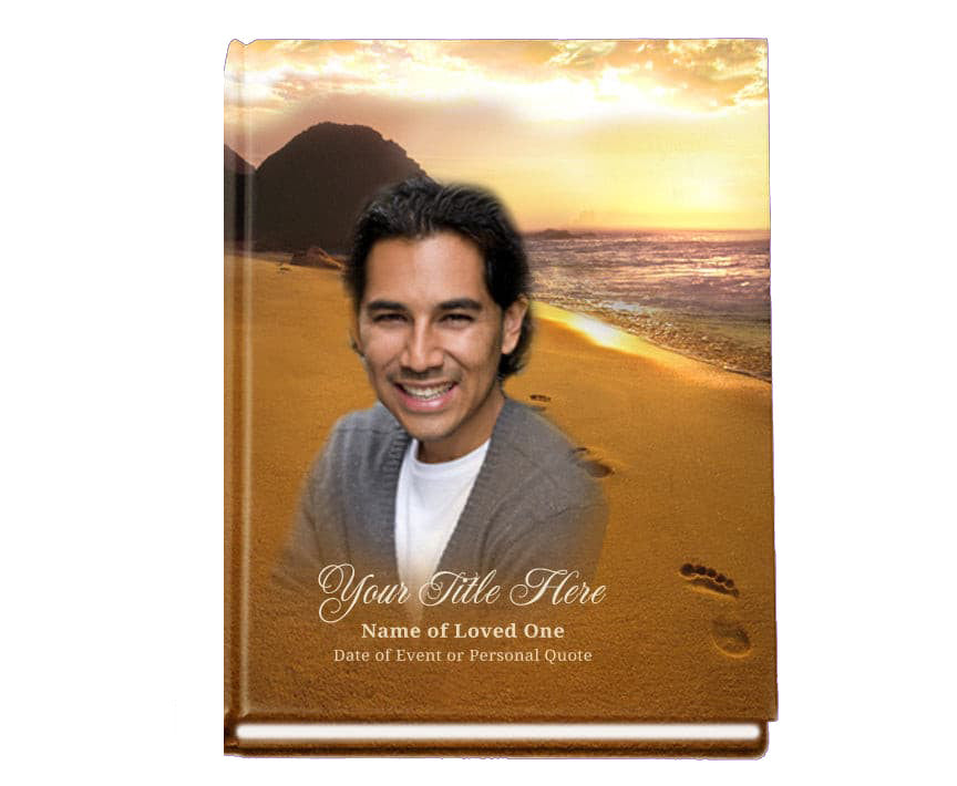 Footprints Funeral Guest Book