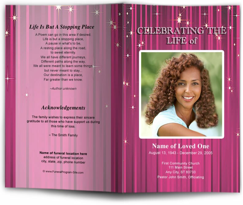 Brilliance Funeral Program Template.