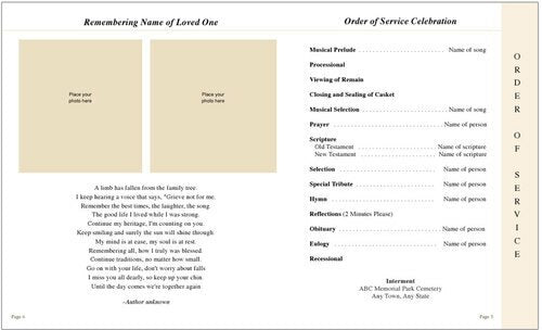 Harmony 8-Sided Graduated Program Template.