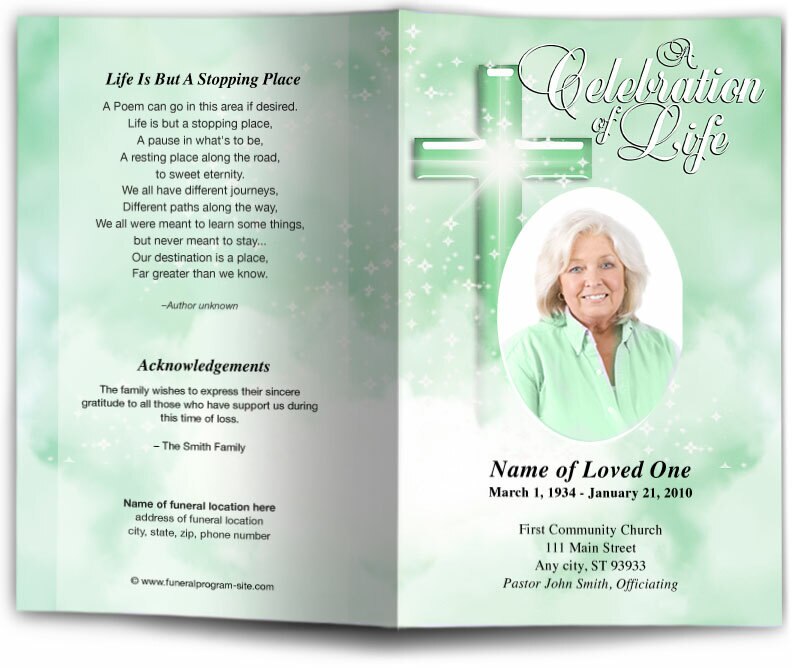 Adoration Funeral Program Template.