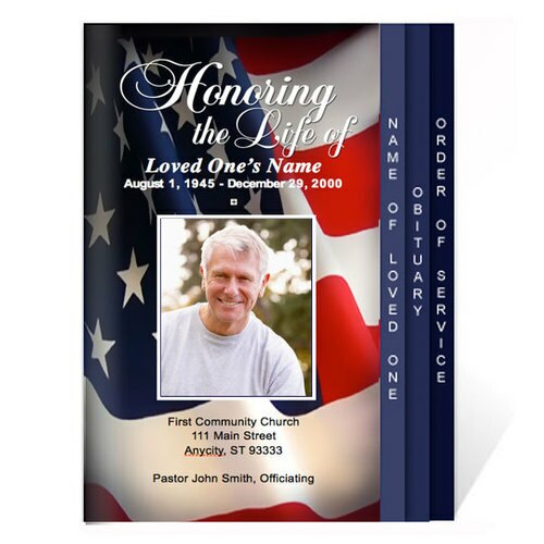US Flag 8-Sided Graduated Program Template (Letter Size).
