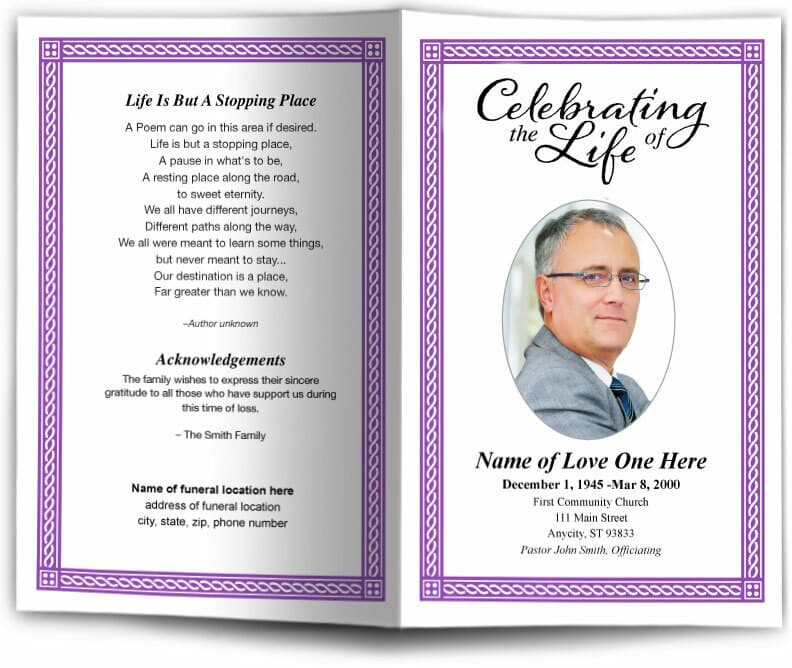 Romans Funeral Program Template.