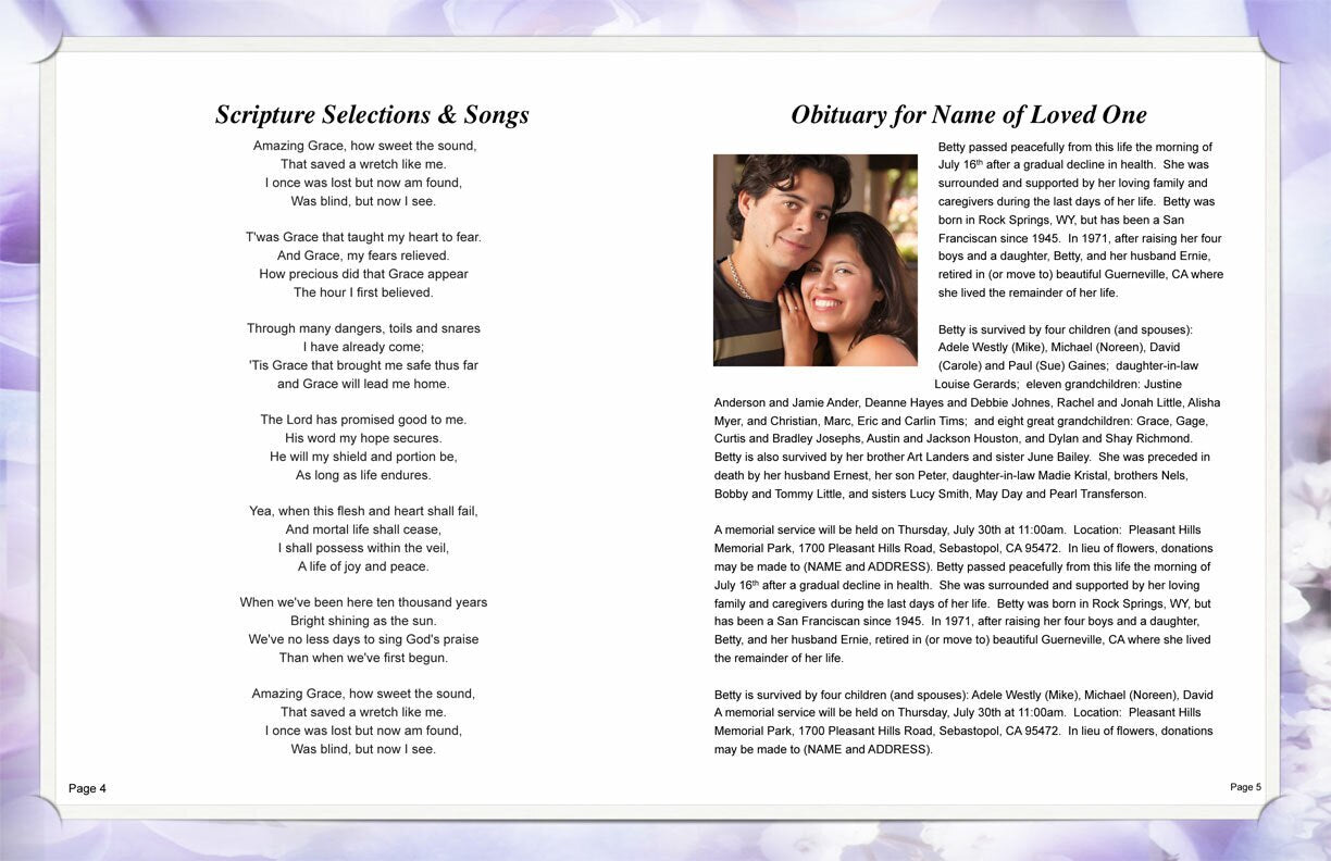 Rapture Tabloid Funeral Booklet Template.