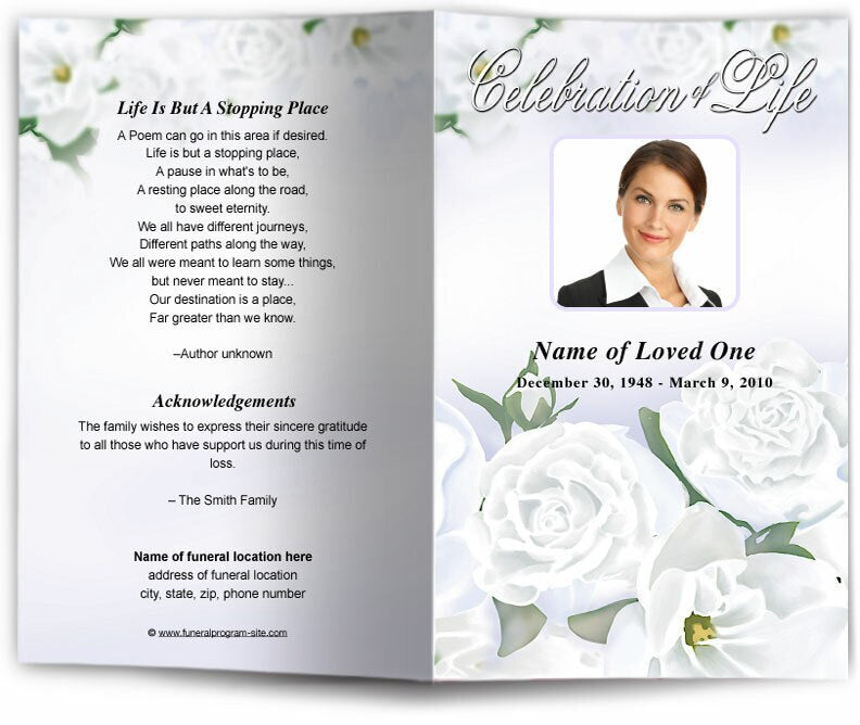 Awakening Letter Single Fold Program Template.