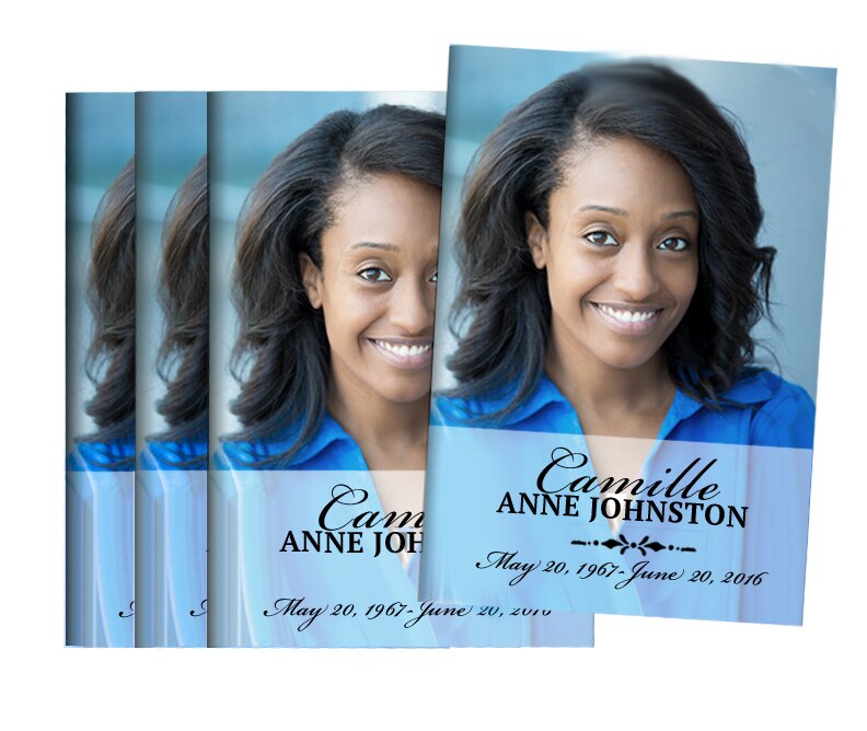 Portrait Bifold Funeral Program Design & Print (Pack of 50).