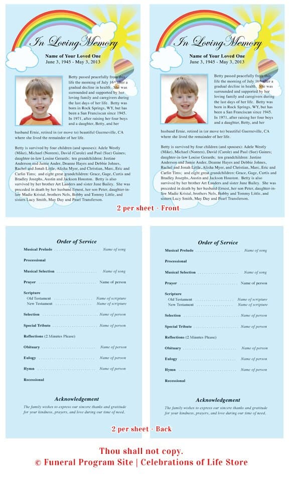 Bright Funeral Flyer Template.
