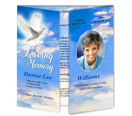 Peace Gatefold Program Template.