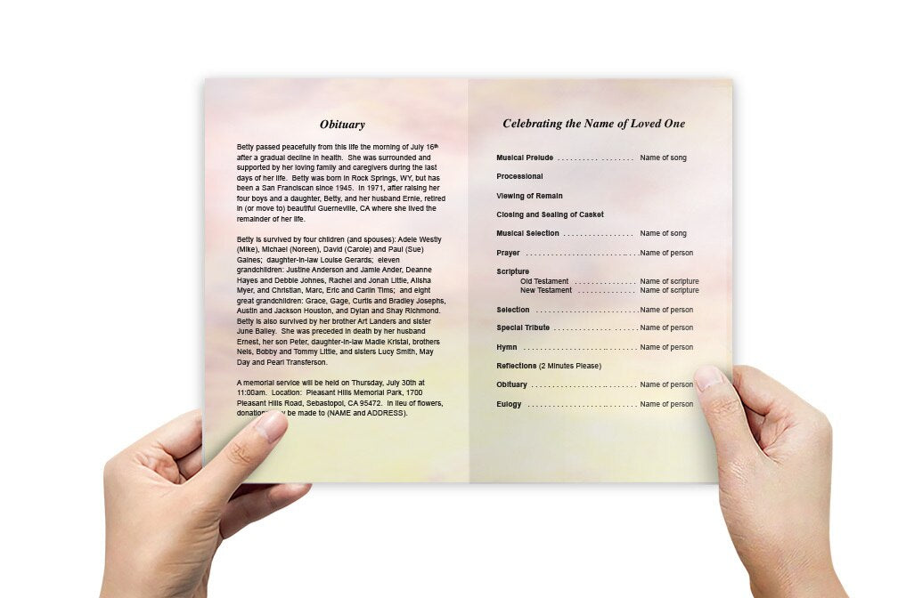 Firefighter Funeral Program Template.