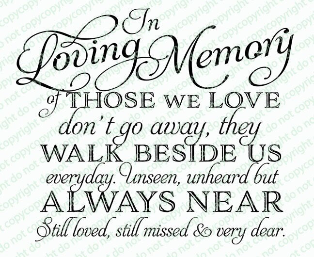 Of Those We Love Funeral Quote Word Art.
