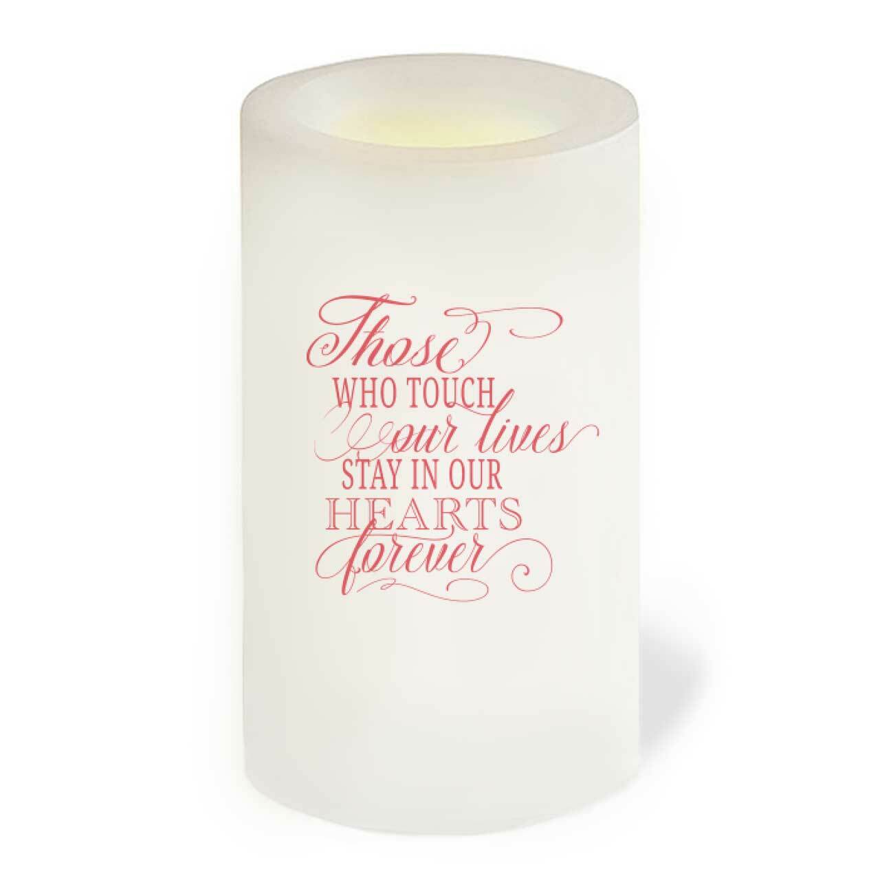 Karissa Flameless LED Personalized Memorial Candle.