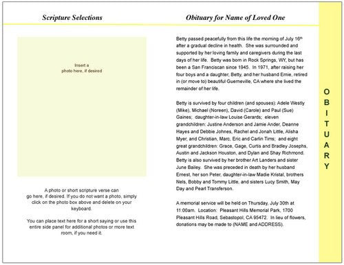 Sunny 8-Sided Graduated Program Template.