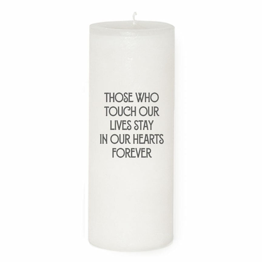 Cross Dove Personalized Wax Memorial Candle.