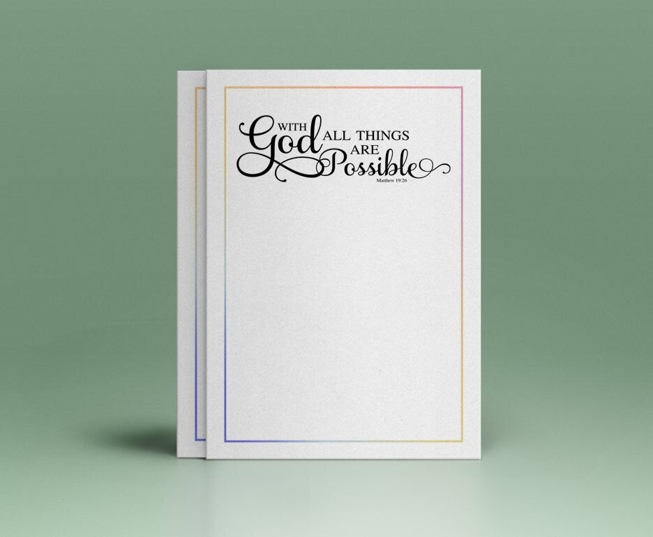All Things Are Possible Bible Verse Word Art.