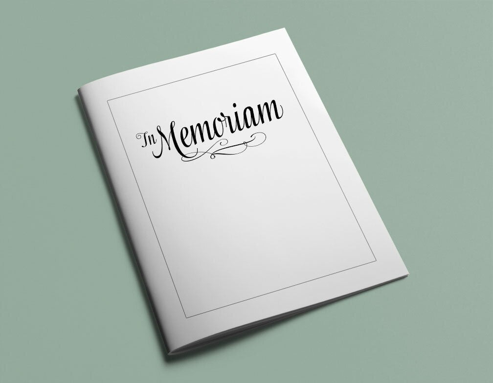 In Memoriam Program Title.