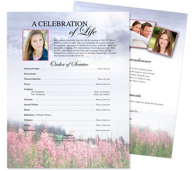 Seasons Funeral Flyer Template.
