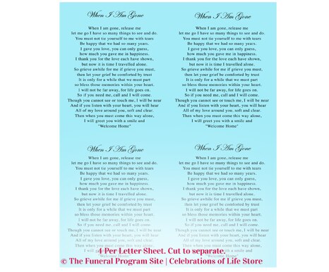 Princess Small Memorial Card Template.