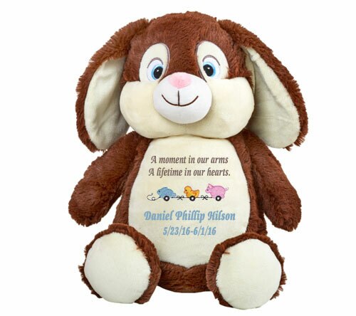 Chocolate Bunny Memorial Stuffed Animal-Urn.