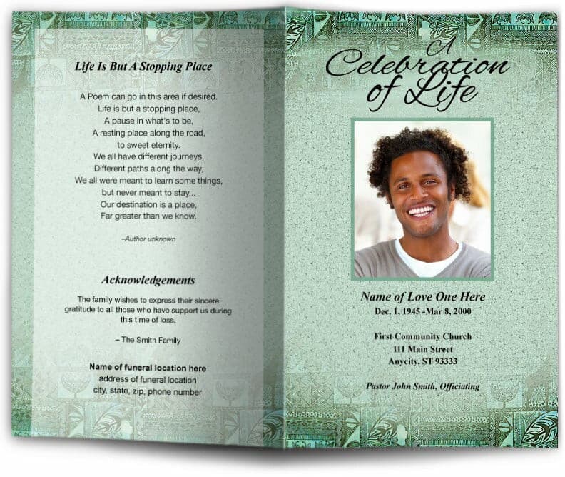 Kwanzaa Funeral Program Template.