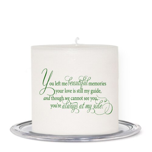 Pink Rosette Small Personalized Wax Candle.