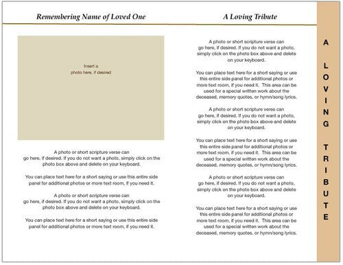 Ranch 8-Sided Funeral Graduated Program Template.