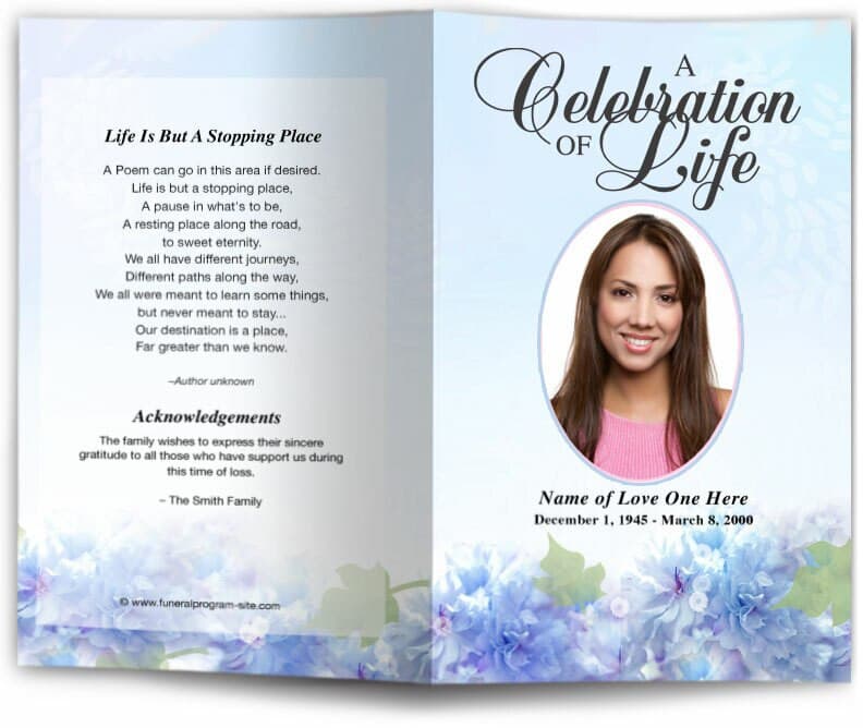 Garland Funeral Program Template.