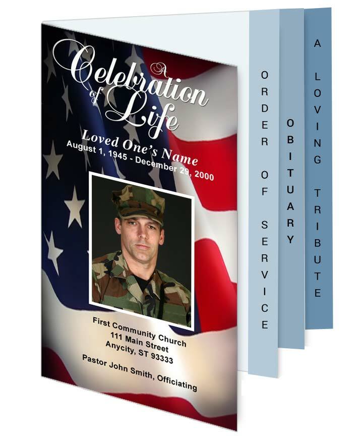 U.S. Flag Tabloid 8-Sided Graduated Program Template.