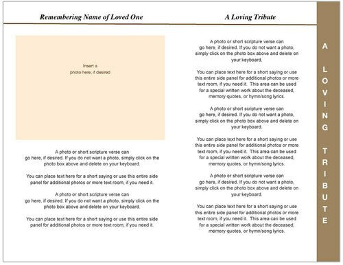 Kenya 8-Sided Funeral Graduated Program Template.