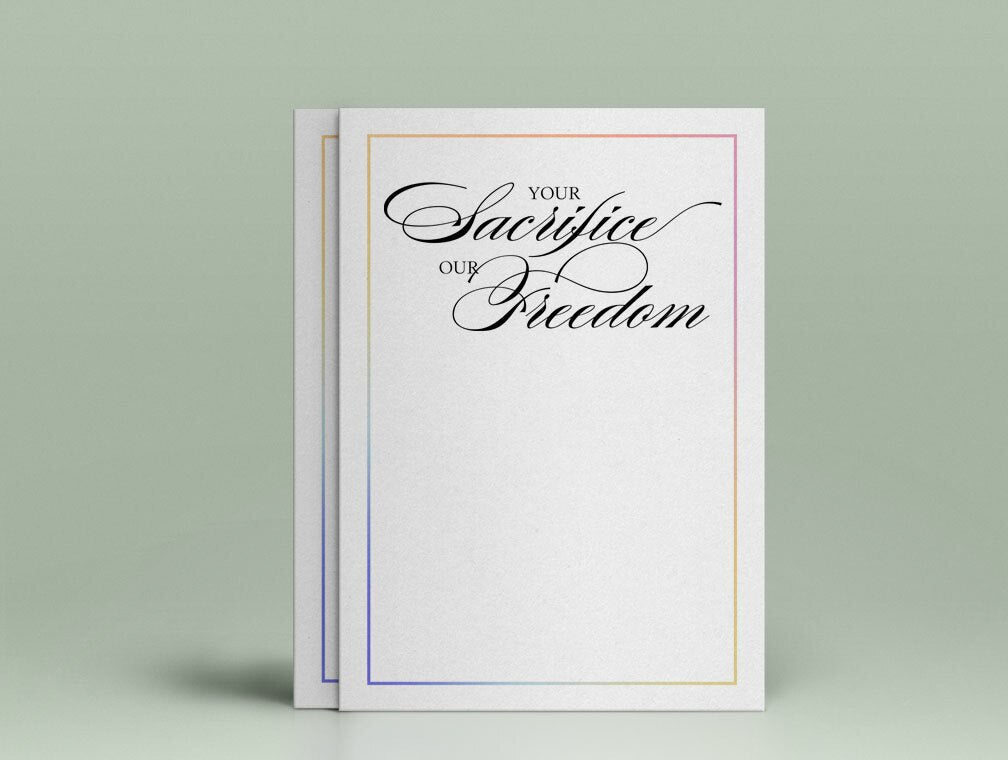 Your Sacrifice Our Freedom Program Title.