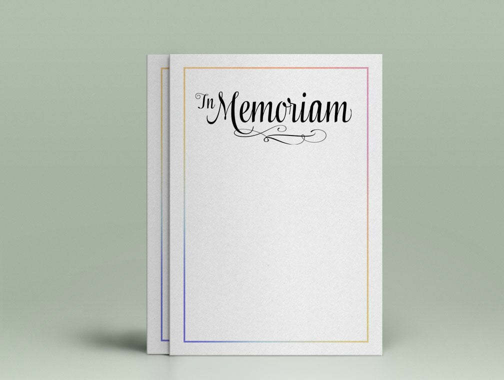 In Memoriam Program Title.