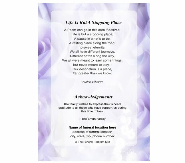 Rapture Tabloid Funeral Booklet Template.