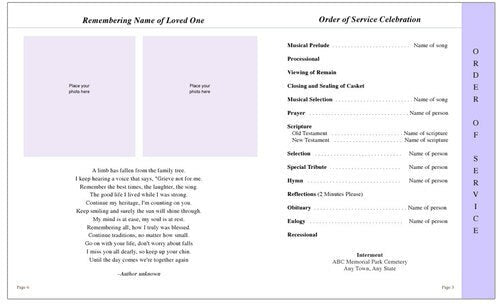 Adoration 8-Sided Graduated Program Template.