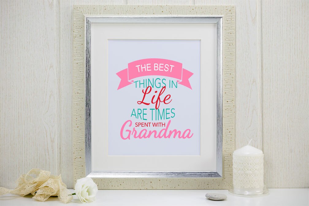Grandma The Best Things Ever Word Art.