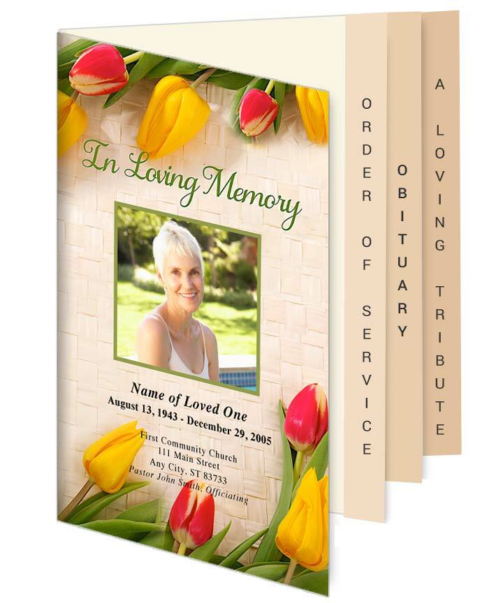 Tulips Tabloid 8-Sided Graduated Program Template.