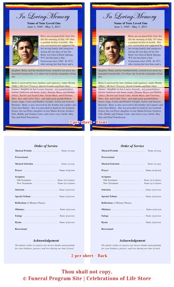 Acapulco Funeral Flyer Template.