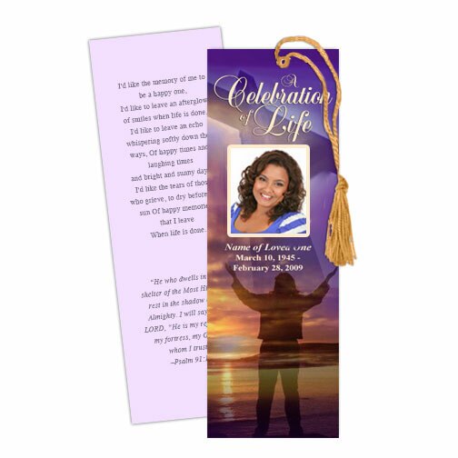 Worship Memorial Bookmark Template.